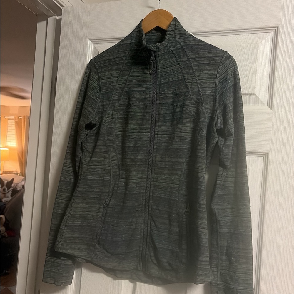 Lululemon Athletica Dark Green Jacket and Black Pants